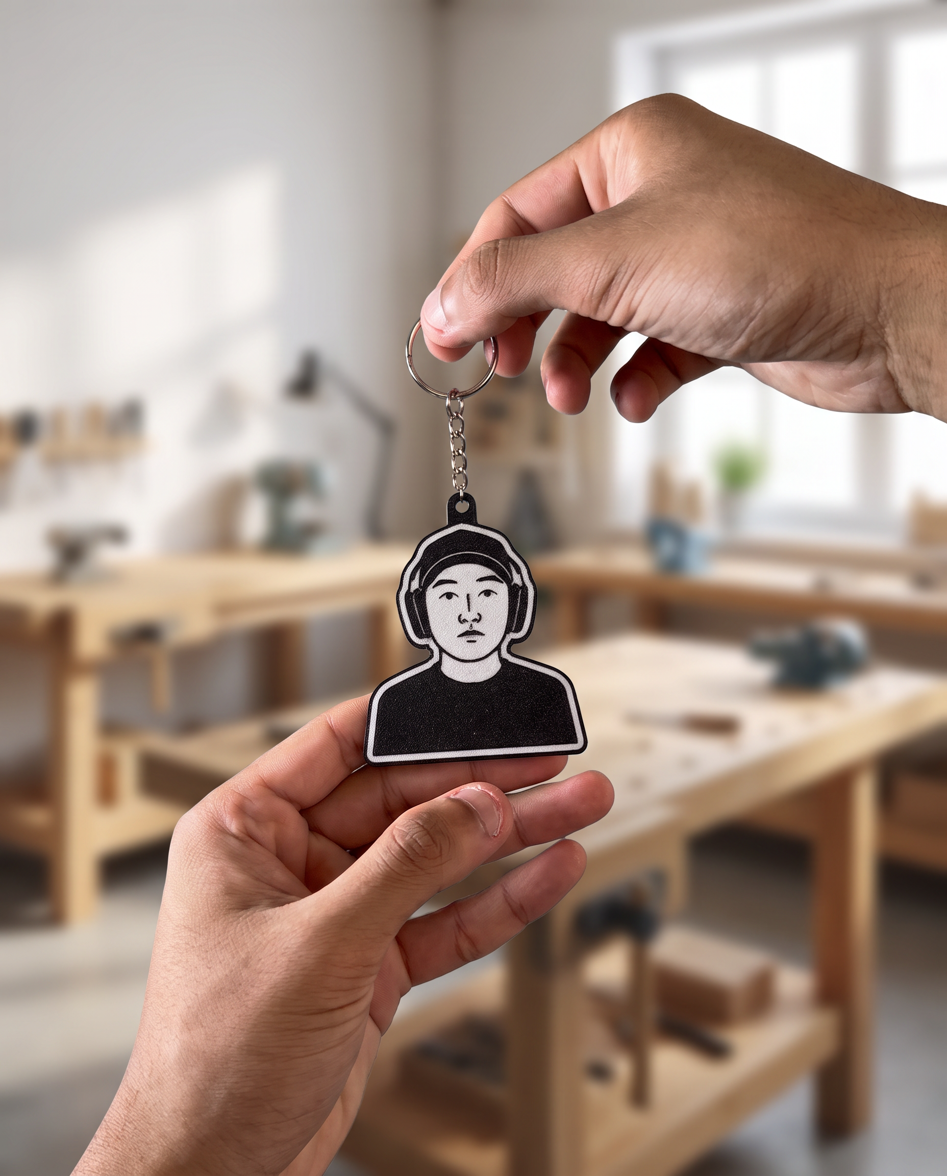 Custom Portrait Keychain