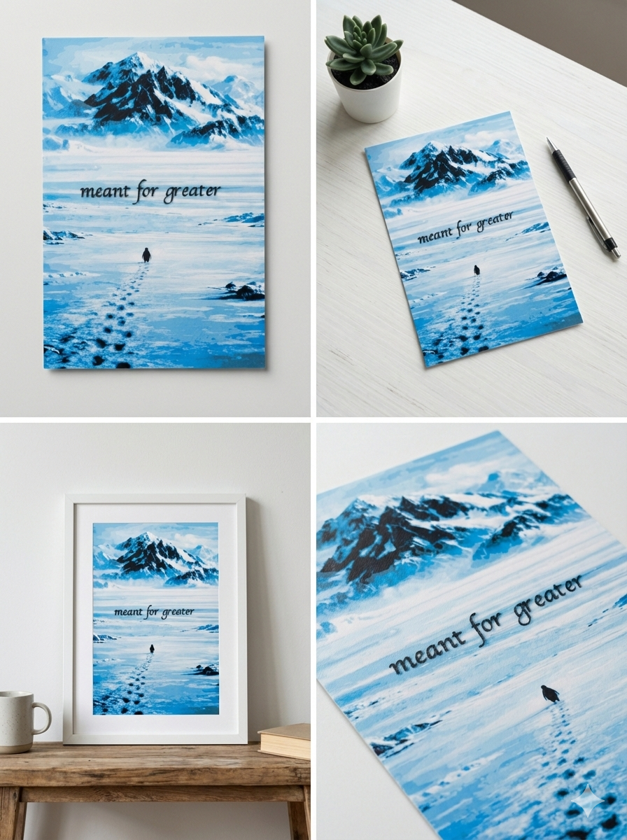 Penguin Textured Relief Art