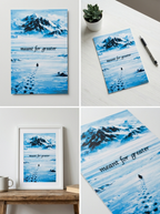 Penguin Textured Relief Art