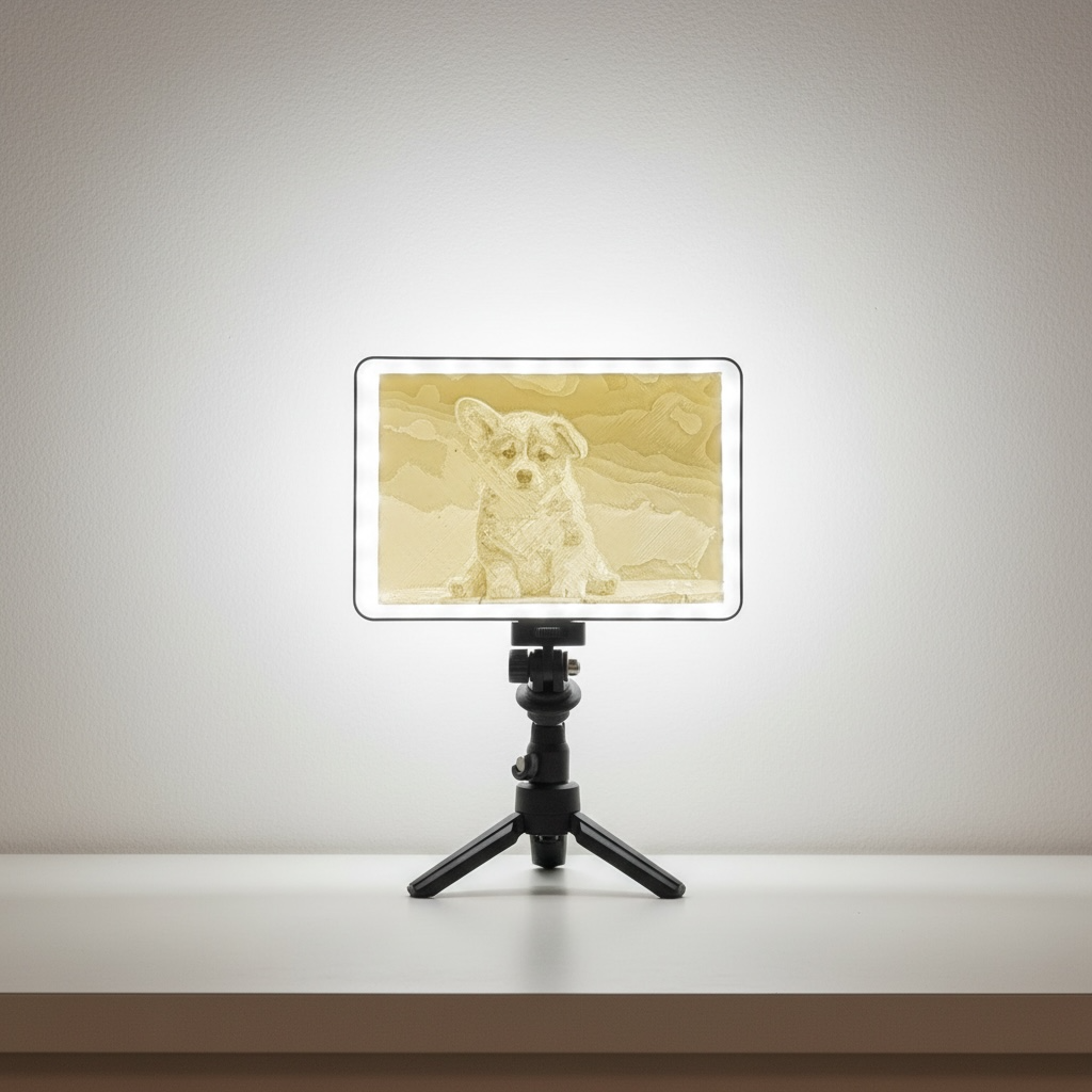 Custom Black &amp; White Lithophane Light Portrait