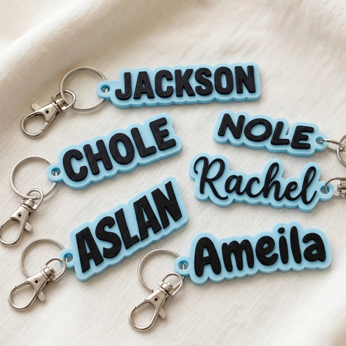 Customizable 3D Printed Name Keychain